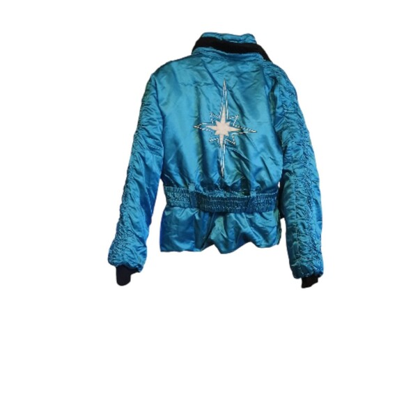 Polaris Teal Jacket Womens M Snowmobile Thermoloft Insulated Union Made VINTAGE - Picture 3 of 8
